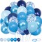 60pcs 12 Inch Blue Macaron Balloon Set – Metallic, Matte & Confetti Navy Latex Balloons for Birthday, Wedding, Baby Shower, Graduation & Party Decorations